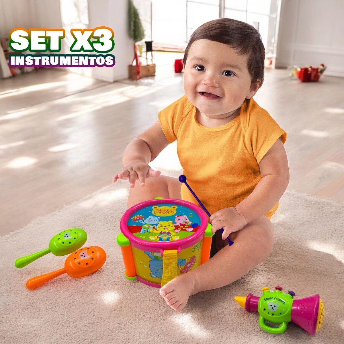 Juguete Musical Para Bebes Tambor