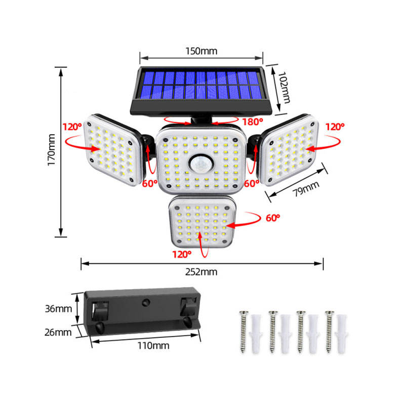 Reflector Solar 4 Aspas